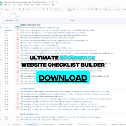 Ultimate E-commerce Website Checklist Builder